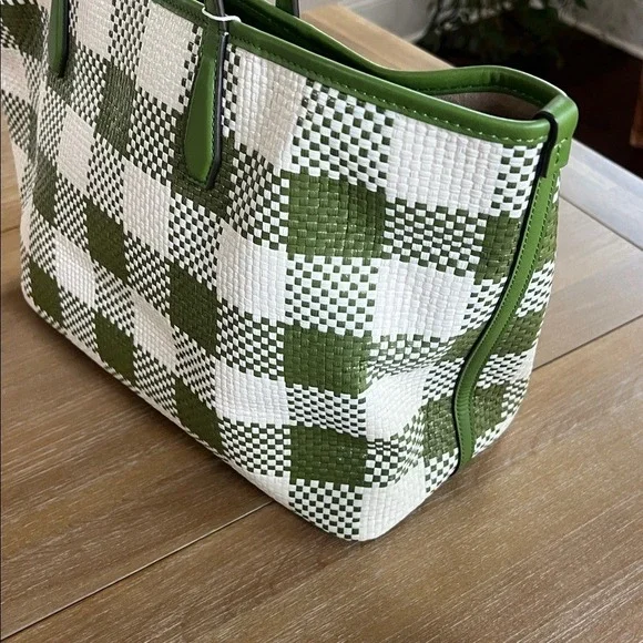 NWT Tory Burch Leather Woven Tote Bag - Picture 5 of 12